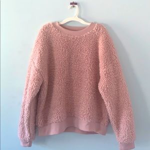 A very fuzzy sweater, great for winter